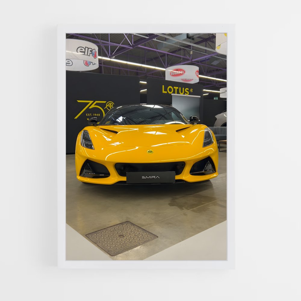 Poster Luxe Jaune – affiche Lotus (vue 3)
